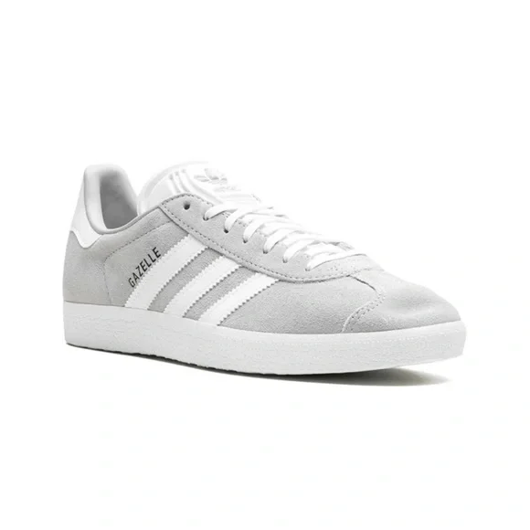 Adidas Gazelle Suede Sneakers in Gray and White - Picture 1 of 10